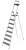 Стремянка 8 ступ. L100 TopLine, алюм., с лотком и выдвигающейся ручкой, Hailo, 8050-807