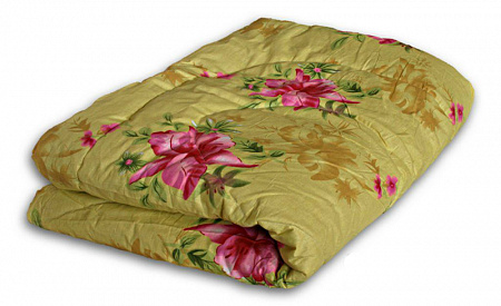Одеяло Wellness NW142 зелено-розовое шерстяное, 140х205 см, чехол 100% хлопок 200 г/м, 4690659000351